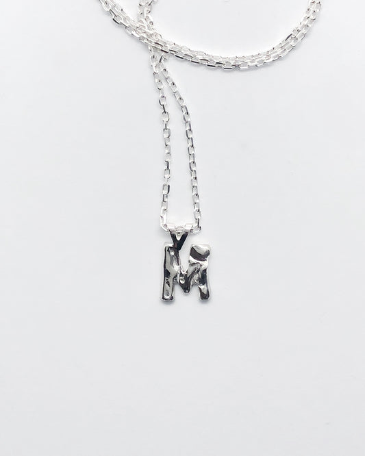 N009 Initial Necklace "M"