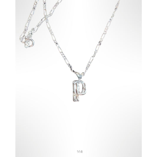 N009 Initial Necklace "P"