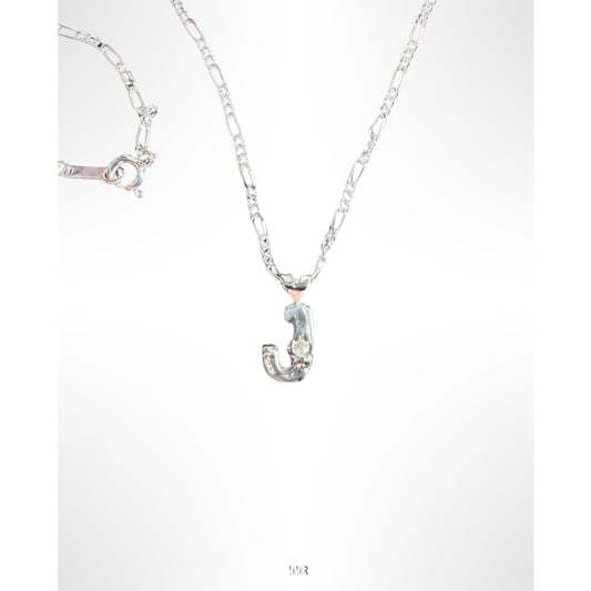 N009 Initial Necklace "J"