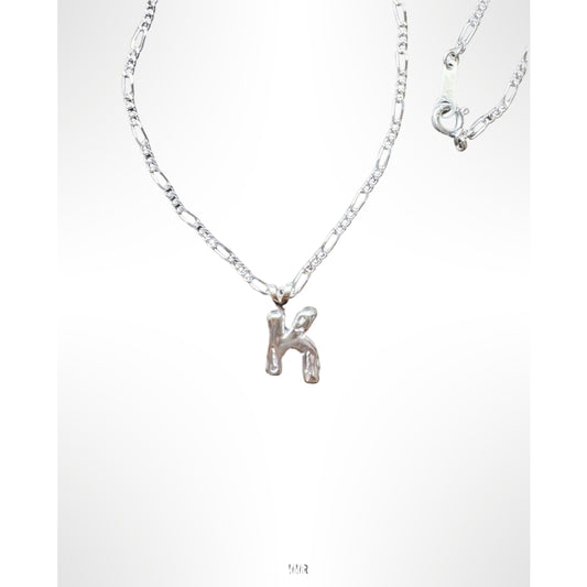 N009 Initial Necklace "K"