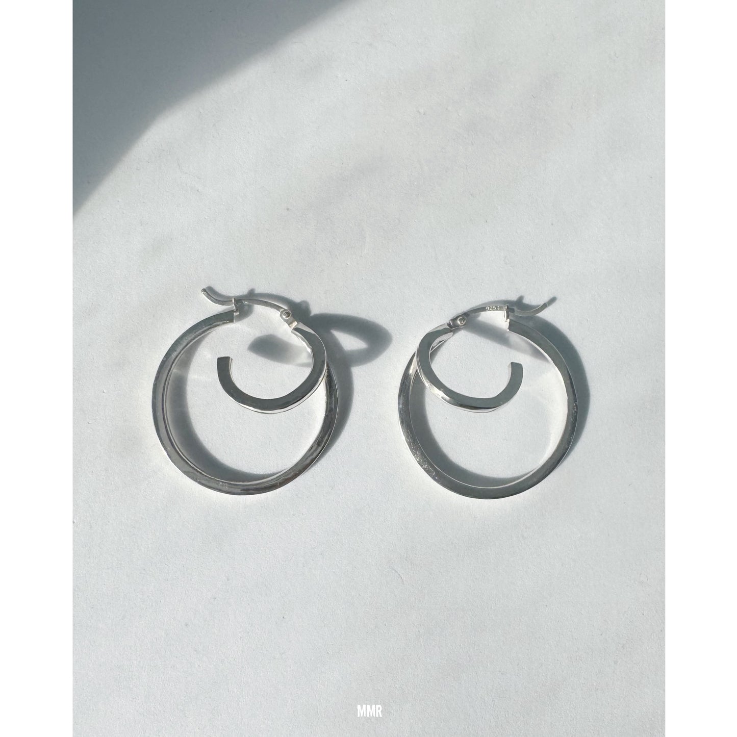 One of a kind Double hoop earrings